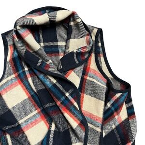 Altar'd State Plaid Open Front Sleeveless Flannel Vest Cardigan Women's Medium‎